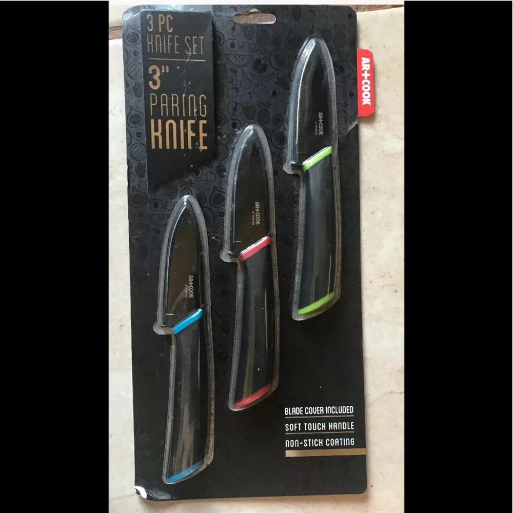 Art+cook Paring Knife Set With Sleeves (e)